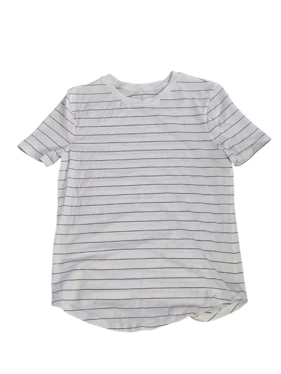Lululemon Love Crewneck Striped Short-Sleeve Tee - White/Black Size 4/6 - Picture 3 of 7